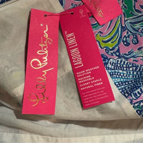 NWT Lilly Pulitzer Maurina Linen Shift Dress in Lilac Rose We Mermaid It size 4 - Picture 13 of 14